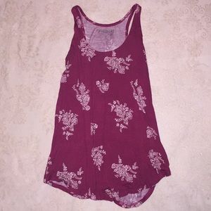 Red floral tank top